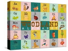 Woodland Alphabet (Horizontal)-Josefina-Stretched Canvas