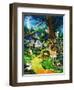 Woodland Animals Visit a Fairy House-Jesus Blasco-Framed Giclee Print