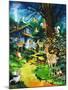 Woodland Animals Visit a Fairy House-Jesus Blasco-Mounted Giclee Print