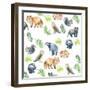 Woodland Animals-Elizabeth Rider-Framed Giclee Print