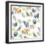 Woodland Animals-Elizabeth Rider-Framed Giclee Print