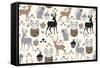 Woodland Birch Deer-Joanne Paynter Design-Framed Stretched Canvas