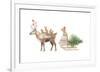 Woodland Celebration I on White-Danhui Nai-Framed Art Print