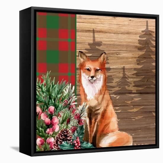Woodland Christmas Square 3-Kim Allen-Framed Stretched Canvas