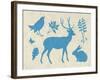 Woodland Creatures IV-Clara Wells-Framed Giclee Print