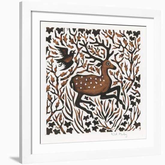 Woodland Deer, 2000-Nat Morley-Framed Giclee Print