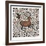 Woodland Deer, 2000-Nat Morley-Framed Giclee Print