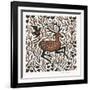 Woodland Deer, 2000-Nat Morley-Framed Giclee Print