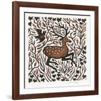 Woodland Deer, 2000-Nat Morley-Framed Giclee Print