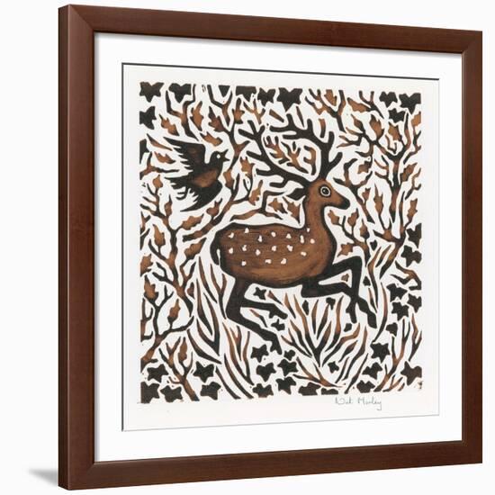 Woodland Deer, 2000-Nat Morley-Framed Giclee Print
