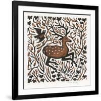 Woodland Deer, 2000-Nat Morley-Framed Giclee Print