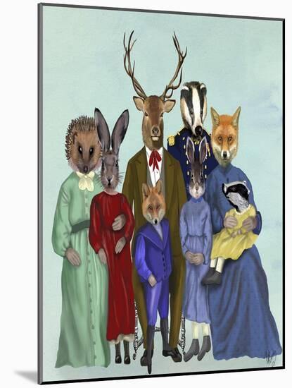 Woodland Family-Fab Funky-Mounted Art Print