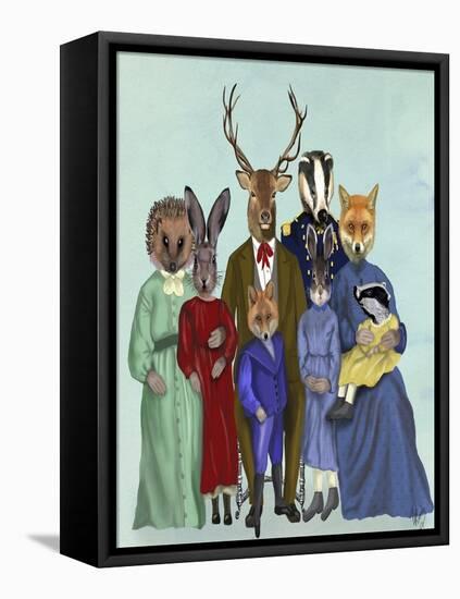 Woodland Family-Fab Funky-Framed Stretched Canvas