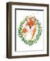 Woodland Holiday Fox-June Vess-Framed Art Print