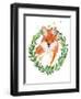 Woodland Holiday Fox-June Vess-Framed Art Print