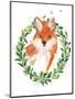 Woodland Holiday Fox-June Vess-Mounted Art Print