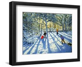 Woodland in Winter, Near Ashbourne, Derbyshire-Andrew Macara-Framed Premium Giclee Print