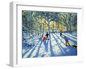 Woodland in Winter, Near Ashbourne, Derbyshire-Andrew Macara-Framed Giclee Print