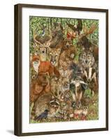 Woodland Mammals-Wendy Edelson-Framed Giclee Print