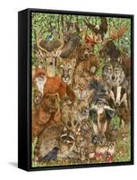 Woodland Mammals-Wendy Edelson-Framed Stretched Canvas