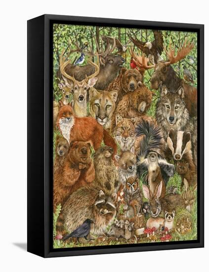 Woodland Mammals-Wendy Edelson-Framed Stretched Canvas
