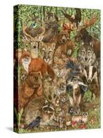 Woodland Mammals-Wendy Edelson-Stretched Canvas