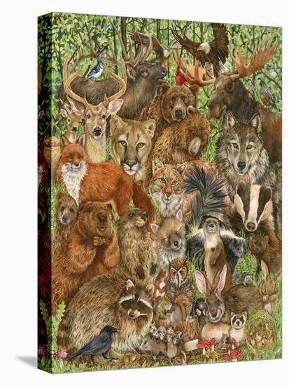 Woodland Mammals-Wendy Edelson-Stretched Canvas