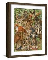 Woodland Mammals-Wendy Edelson-Framed Giclee Print