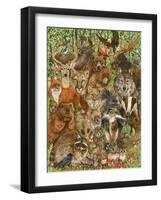 Woodland Mammals-Wendy Edelson-Framed Giclee Print