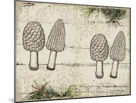 Woodland mushrooms-null-Mounted Giclee Print