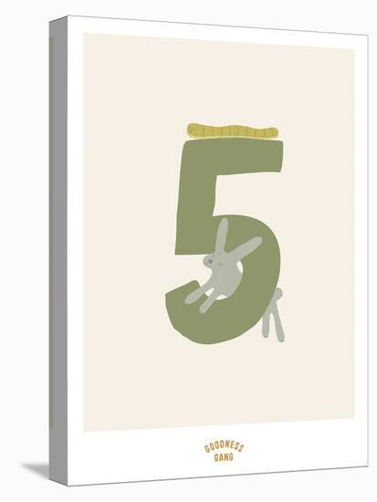 Woodland Numbers - Five-Goodness Gang-Stretched Canvas