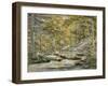 Woodland Pool with Men Fishing, 1870 (W/C on Paper)-John William Hill-Framed Giclee Print