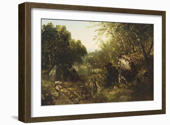 Woodland Pool-John Frederick Kensett-Framed Giclee Print