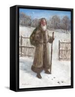 Woodland Santa-Mary Miller Veazie-Framed Stretched Canvas