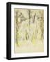 Woodland Scene, C.1900-1904-Paul Cézanne-Framed Giclee Print