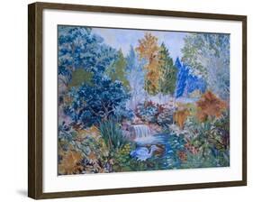 Woodland Scene with Cow and Heron, C.1930-Louis Wain-Framed Giclee Print