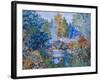 Woodland Scene with Cow and Heron, C.1930-Louis Wain-Framed Giclee Print