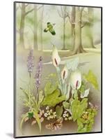 Woodland Scene with Green Woodpecker-Malcolm Greensmith-Mounted Art Print