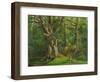 Woodland Scene with Rabbits, 1862-Hubert von Herkomer-Framed Giclee Print