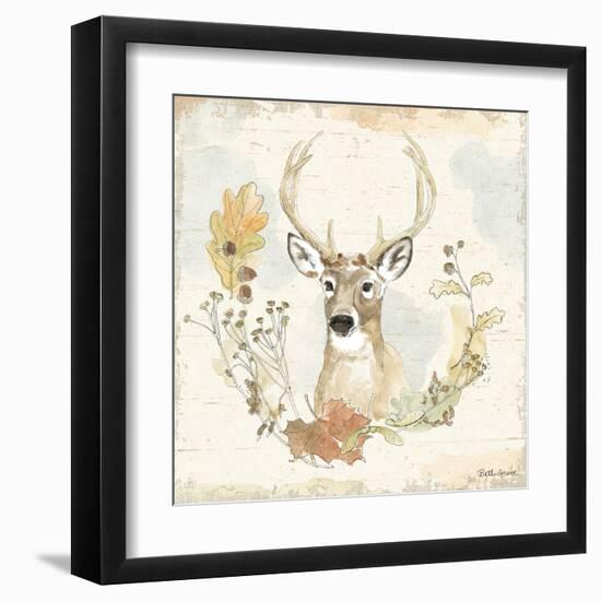 Woodland Wreath VIII-Beth Grove-Framed Art Print
