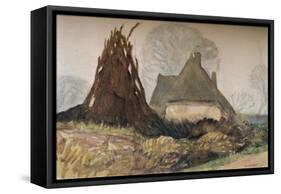 'Woodman's Cottage', c20th century (1931)-George Clausen-Framed Stretched Canvas