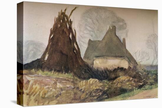 'Woodman's Cottage', c20th century (1931)-George Clausen-Stretched Canvas