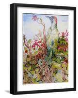 Woodpecker in the Honeysuckle, 2010-Joan Thewsey-Framed Giclee Print