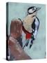 Woodpecker Paintstrokes II-Jennifer Parker-Stretched Canvas