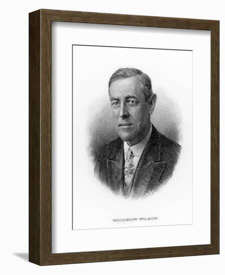 Woodrow Wilson 28th Us President-null-Framed Art Print