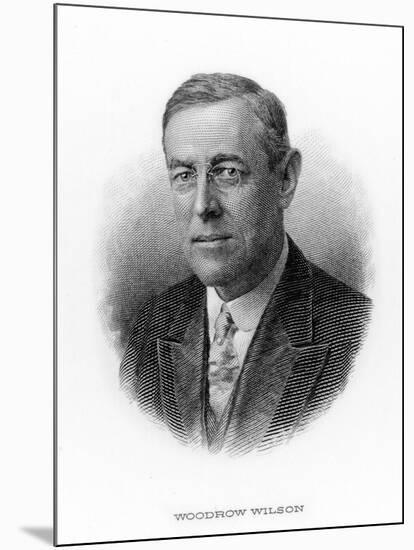 Woodrow Wilson 28th Us President-null-Mounted Art Print