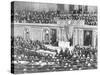 Woodrow Wilson Addressing Congress-null-Stretched Canvas