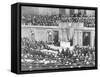 Woodrow Wilson Addressing Congress-null-Framed Stretched Canvas