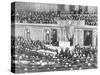 Woodrow Wilson Addressing Congress-null-Stretched Canvas