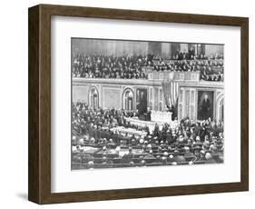 Woodrow Wilson Addressing Congress-null-Framed Giclee Print